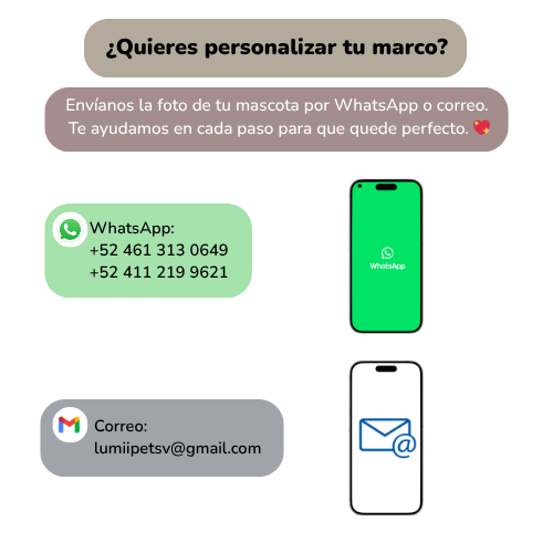 Marco con luz personalizable
